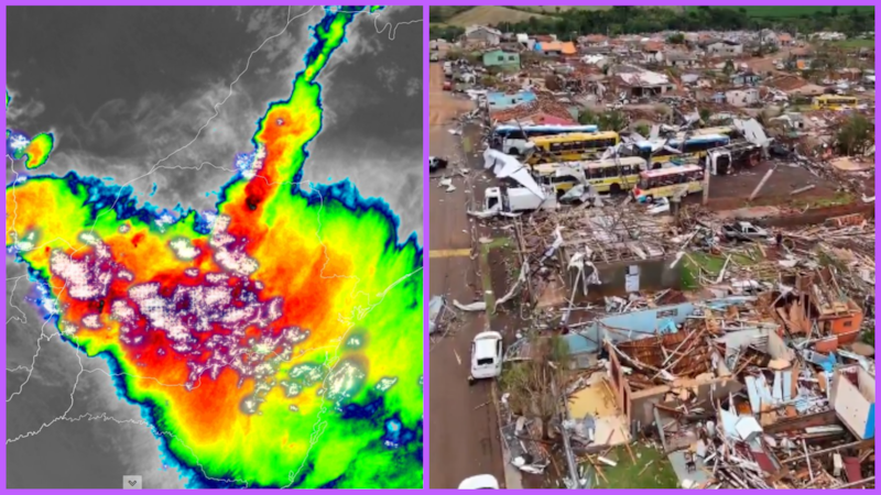 Mega tornado en Brasil deja 6 muertos y más de 400 heridos