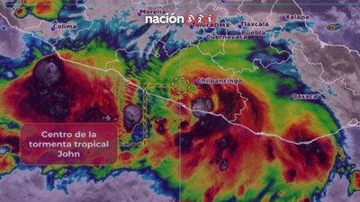 El fenómeno ya se debilitó e incluso se prevé que el ciclón se degrade todavía más, a depresión tropical, al mediodía