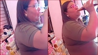 VIDEO: Mujer invade puesto de joyería para usarlo de comedor y la apodan ‘Lady Tacos’