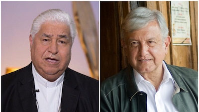 Monseñor Rogelio Cabrera y Andrés Manuel López Obrador