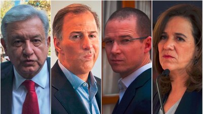 AMLO, Meade, Anaya y Zavala por la lucha presidencial.