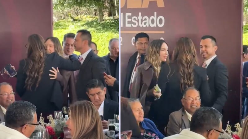 Captan a Belinda en toma de protesta de Alejandro Armenta