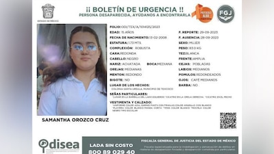 Samantha tiene 15 años mide 1.73 metros de estatura