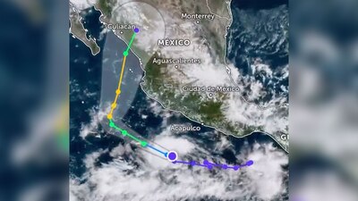 El pronóstico del SMN es que el lunes Orlene se debilite a categoría 1 y para continuar su paso hacia Durango y Chihuahua