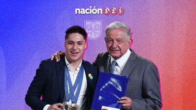 El Presidente lució contento de reunirse con los atletas olímpicos mexicanos