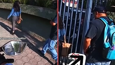 Biker confronta a hombre que grababa a una joven sin su consentimiento