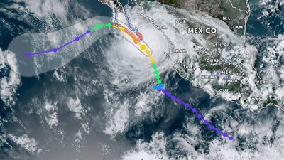 Olaf se mantendrá este viernes cerca de la costa de Baja California Sur