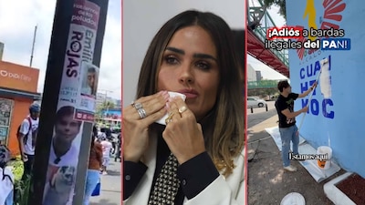 Emiliano Rojas acusa propaganda de Alessandra Rojo y ella lo señala de tapar logos de Cuauhtémoc
