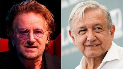 Bono, de U2, le deseó lo mejor a AMLO en su encargo como presidente de México