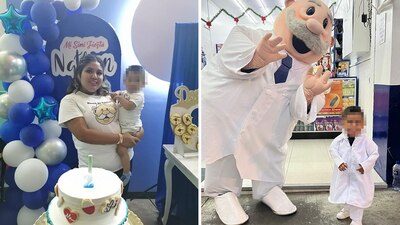 El festejo incluyó pastel, recuerdos, mesa de dulces y hasta sesión de fotos temática.