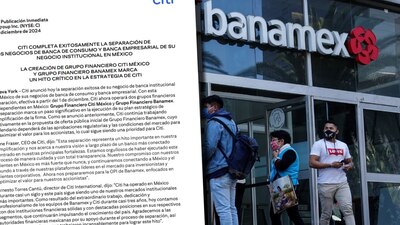 Ahora cuestiones como nóminas, créditos, seguros, afores y tdc serán operados por Grupo Financiero Banamex