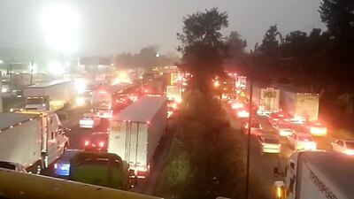 En la carretera México-Querétaro, tras un percance registrado ayer