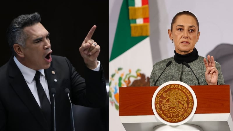 “No voy a debatir con el presidente del PRI”: Sheinbaum ante críticas de ‘Alito’ por el Interoceánico