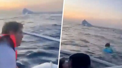 En redes sociales circuló el video en el que se observa cómo el yate se hunde