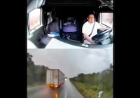 VIDEO: Captan choque entre 2 tráileres sobre carretera Escárcega-Champotón en Campeche