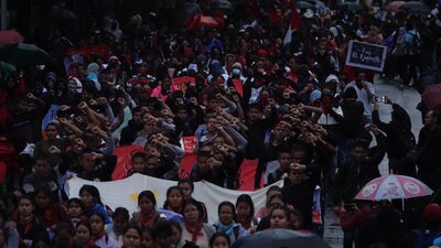 A 10 años de la desaparición de los estudiantes, se manifestaron para pedir justicia