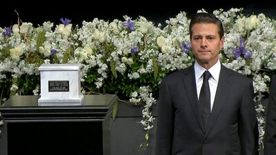 El presidente durante el homenaje en el Centro Nacional de las Artes (Cenart)