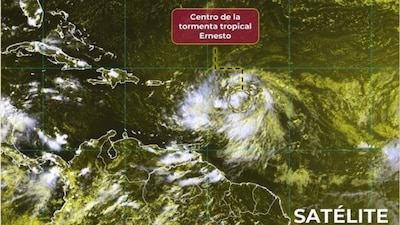 'Ernesto' se encuentra alejado del país y se espera que continúe una ruta lejos de él