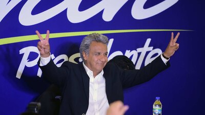 El candidato oficialista de Rafael Correa tiene la ventaja