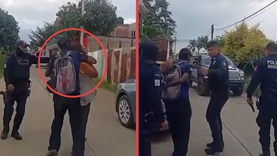 VIDEO: Hombre amenaza a su presunta pareja con un machete