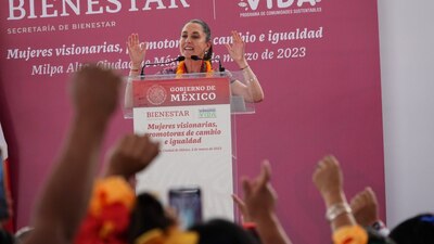 La jefa de Gobierno también felicitó al gobernador de Nuevo León por conseguir la inversión