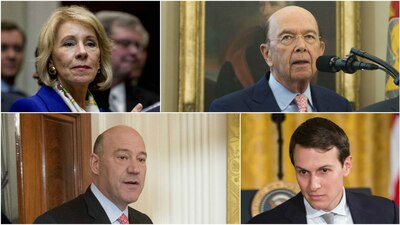 Los cuatro integrantes del gabinete de Trump que tienen más riqueza