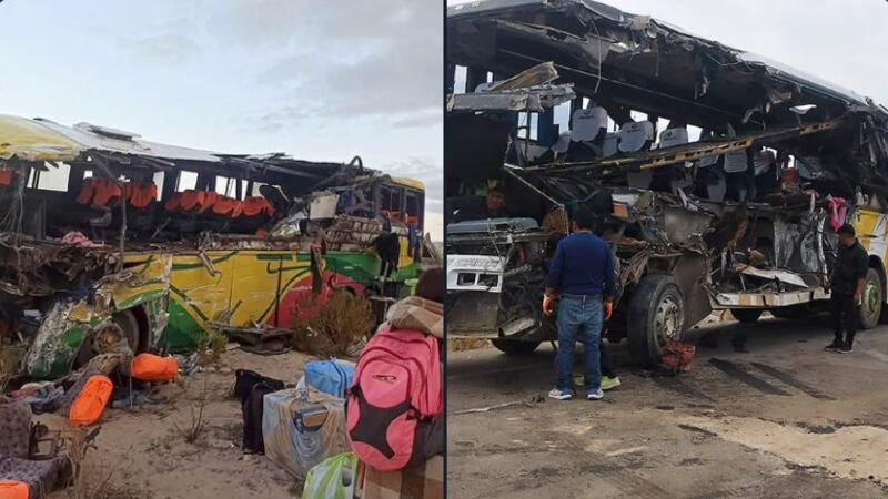 ¡Catástrofe! Camiones de pasajeros chocan de frente y dejan 37 muertos, en Bolivia