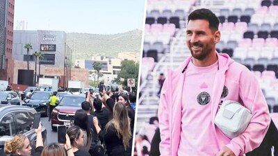 Los fanáticos han esperado horas afuera de un hotel en San Pedro