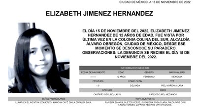 Elizabeth salió de la secundaria y tomó el transporte escolar de regreso a casa