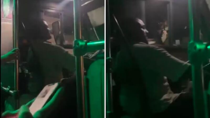 VIDEO: Captan a chofer del transporte público presuntamente bajo los efectos de las drogas