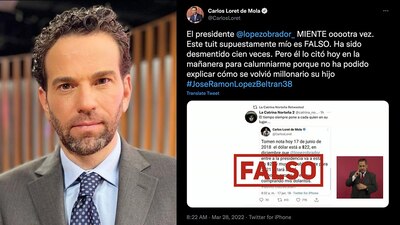 Criticó que AMLO quiera calumniarlo en lugar de aclarar el origen de las riquezas de su hijo.