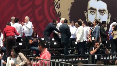 Invitados al evento con motivo del aniversario luctuoso de Emiliano Zapata