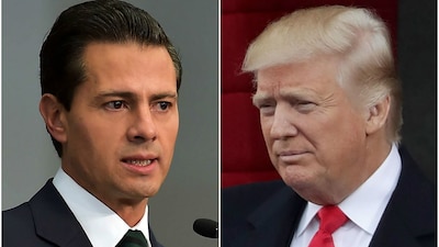 El mandatario mexicano y su homólogo estadounidense Donald Trump