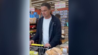 El protagonista del 'Lobo de Wall Street' fue captado en un supermercado