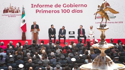 AMLO rindió un informe sobre el balance de estos primeros 100 días al frente del gobierno federal