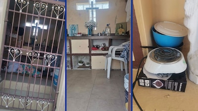 La pareja contaba con parrilla y ahí mismo cocinaba