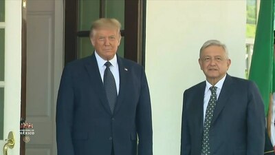 Los presidente de EU y México se reúnen por primera vez en la Casa Blanca