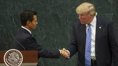 En agosto de 2016, el presidente Peña recibió al entonces candidato presidencial Trump