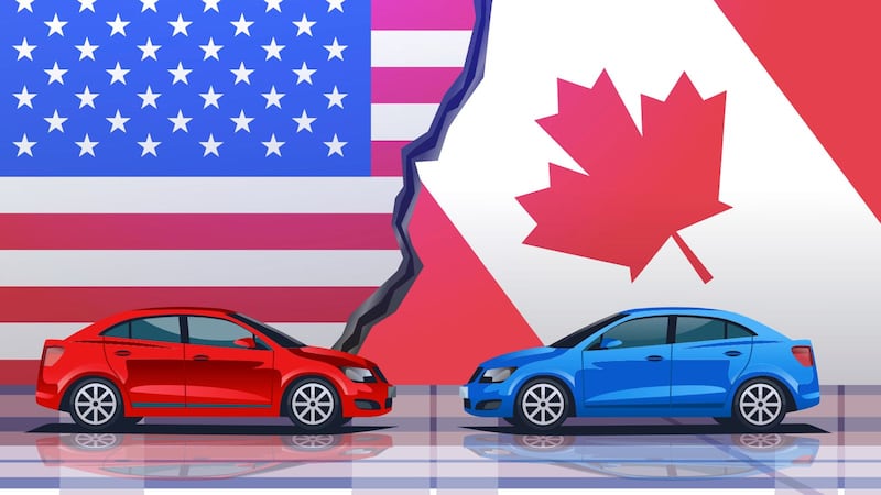Trump amaga con aranceles del 50% a autos y acero canadienses a partir de 2027