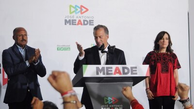 René Juárez Cisneros, José Antonio Meade Kuribreña y Juana Cuevas Ramírez