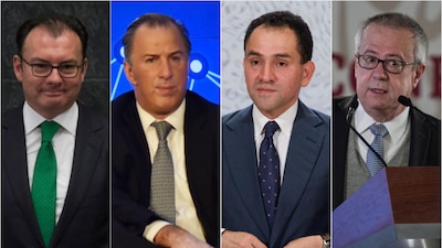 Luis Videgaray, José Antonio Meade, Arturo Herrera y Carlos Urzúa