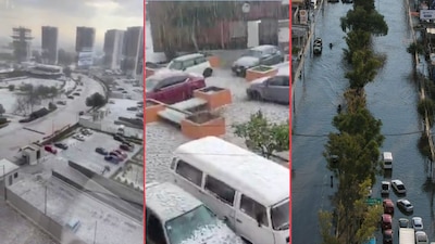 Se registró una intensa #granizada en los municipios de #Ecatepec, #Coacalco, #Tultepec y #Tultitlán, en el #Edomex. Algunas calles se vieron afectadas con inundaciones, lo que generó caos vial en algunas avenidas como la José López Portillo y el #CEM.