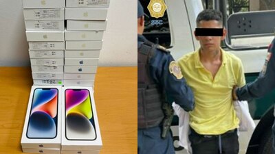 Además de los 185 teléfonos, querían llevarse relojes y dos iPad