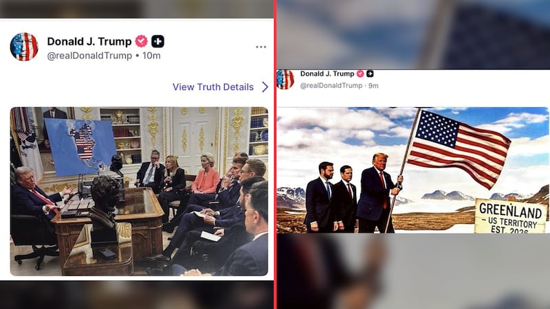Trump crea fotos con IA de Canadá, Groenlandia y Venezuela con la bandera de EU