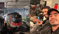Diablos Rojos viajan en el Tren Interurbano ante protestas en la México-Toluca