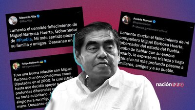 El presidente y políticos mexicanos expresaron sus condolencias por la muerte del gobernador de Puebla