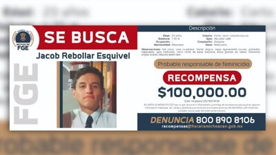 Jacob Rebollar Esquivel es el probable responsable del feminicidio de Danna Kenneth C