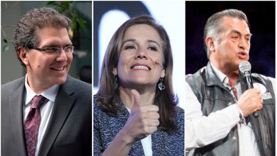 Los tres aspirantes exmilitantes del PRD, PAN y el PRI, respectivamente, podrían formar un bloque