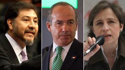Gerardo Fernández Noroña, Felipe Calderón y Carmen Aristegui