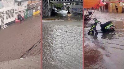 GALERÍA: ¡Calles se vuelven ríos! Lluvias arrastran autos y colapsan vialidades en Ecatepec